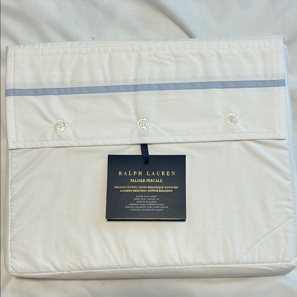 NWT Ralph Lauren Queen Organic Cotton Flat Sheet